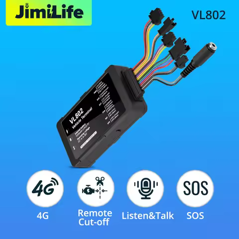 Jimi VL802 Vehicle Tracker 4G GPS Locator Car Tracking Device For Car Fleet Management Remote Cut-of