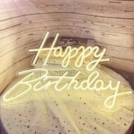 Led Decorative Neon Light Transparent Backplane happy birthday happy birthday Light party Letter Mod