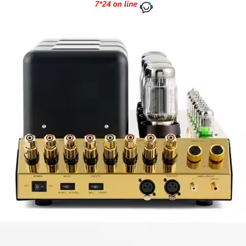 Clone Mcintosh MC275 Upgrade KT88*4 Tube Power Amplifier HiFi Push-pull Class AB 75W*2 Mono Mode Bri