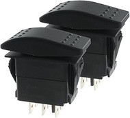 2x Carling Technologies (VLD1S00B-AZC00-000) Rocker Switches DP (ON) OFF(ON) 20A 12V SEALED Non-il