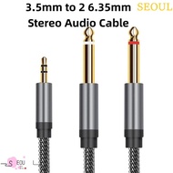 SEOUL 3.5mm To 2 6.35mm Audio Cable, Converter 2 in 1 3.5mm To 6.35mm Audio Splitter Cable, Y Splitt