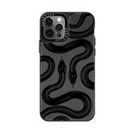 Drop proof CASETI Mirror phone case for iPhone 15 15pro 15promax 14 14promax 13 13promax Side printing hard case Black Snake King 12 12pro 12promax iPhone 11 case high-quality