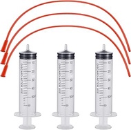6 Pcs Sheep Lamb and Goat Kid Feeding Kit, 3 Pcs 60 ml Clear Plastic Goat Syringe 3 Pcs 14 FR Red Ru
