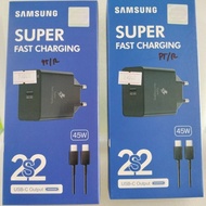 TRAVEL CHARGER FAST CHARGING ADAPTOR SAMSUNG 45W TYPE C TO TYPE C
