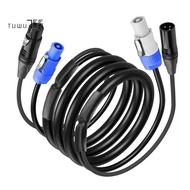 10FT DMX512 Extension Cable, AC Power DMX512 3Pin XLR Signal Combo Cables for Stage Lighting, Concer