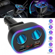 DC 12V Car Cigarette Lighter Adapter Charger 2 Way Dual Plug Socket Splitter DC 12V LED 2 Way Car Ci