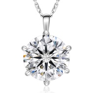 KRKC Moissanite Pendant Solitaire Necklace for Women, 0.5CT/1CT/2CT/3CT/4CT Lab Created Diamond Pend