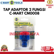 2-FUNCTION HOSE CONNECTION 1/2" AND 3/4" C-MART M0008 DUAL TAP ADAPTOR