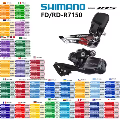 SHIMANO 105 R7100 Di2 Series R7150 Front Derailleur/Rear Derailleur 2x12s FD/RD-R7150 For R7170 Grou