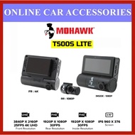 Mohawk T500S Lite 3 Channel Dash Cam DVR Premium Car Camera Dashcam 4K (2160P+1080P+1080P)