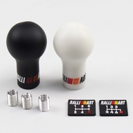 RALLIART 5/6 Speed Auto Gear Shift Knob Black/White Car Manual Transmission (MT)