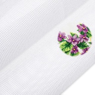 2 Keping Kanvas Needlepoint 14 Mesh 20 x 20" Kanvas Needlepoint Putih Kanvas Poliester Kapas Kosong 
