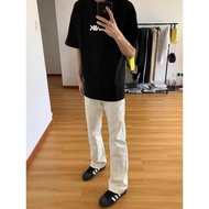 ((Don't Get Stuck) Guangzhou God of Fortune EVISU Winter Street Wear Letter Watermark Slim-fit Sligh