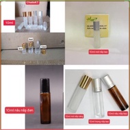 SET of 10 pieces_Gold cap rollerball bottle 3ml 6ml 10ml 12ml /glass rollerball/roller bottle/roller