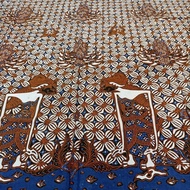 Full Written batik Cloth With kawung Background Puppet motif