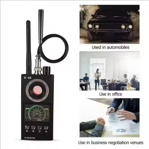 Professional Anti Spy Camera Detector K68 Bug Scanner Security Protection RF Signal Cam Hidden Gadge