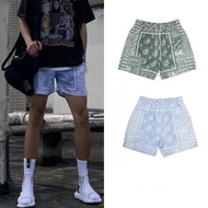 Summer Men Mesh Shorts Kinetic Paisley Fundamental Shorts Classic Embroid Gym Basketball Shorts Men'