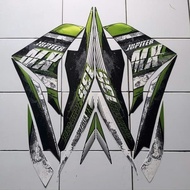 Striping Sticker Yamaha Jupiter Mx 135 2013 Black-Green