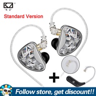 KZ AS24 Metal Wired Headphones Add KZ AZ09 HD Module C Pin Bluetooth 5.4 Dual Channel Monitor Cable
