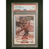 1990 Fleer 154 Clyde Drexler Portland Trailblazers Rookie Card PSA 9