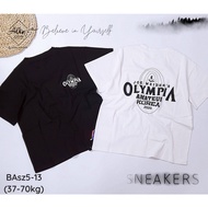 QCCC T-shirt for boys and girls UNISEX AM OLYMPIA BLACK AND WHITE