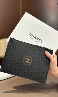 包郵** Chanel Beaute VIC 滿額贈品藤織化妝袋
