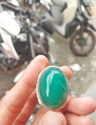 Batu cincin green bluish rasa bacan