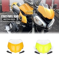 FOR Street Triple 765RS 765RS 765RS moto2 2023 Motorcycle Accessories Windshield Windshield Sports W