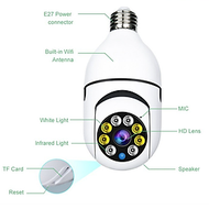 CAMERA WIFI TRONG NHÀ YOOSEE BD-HK211/QS211 FULL HD BÓNG ĐÈN 2 MẮT - Góc Rộng Nét, Hồng Ngoại, Quay 