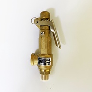 Safety Valve Spring-Loaded Adjustable Steam Copper Exhaust Safety Valve for Industrial Use Brass Mat
