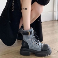 Package postageSnow Lauder Cowboy Boot British Style Dr. Martens Boots Female Platform Ankle Boots Small Man Middle Bo