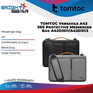 TOMTOC Versatile A42 360 Protective Messenger Bag A42D3D1/A42D3G3- 14Black,Grey
