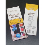 Gelatin Sheet Halal For Cheese cake / mousse cake oven & chalice 5 sheets/pkt