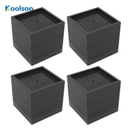 [Koolsoo] Non Slip Furniture Raiser Block Black 7.8x7.8x4cm H26full