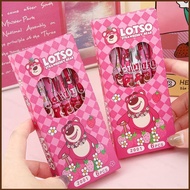 MG1 6PCS/set Lotso pen strawberry bear ST gel pen 0.5 cartoon gel pen Click ball pen stationery for 