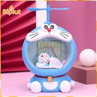 Money Bank Anime Figure Shape Decorative with Light Cartoon Doraemon Coin Piggy Bank for Christmas
