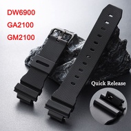 16*26mm Quick Release Rubber Watch Band for Casio CasiOak G-SHOCK DW6900 GA2100 GM2100 Electronic Wa