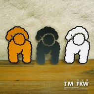 Reflective House FKW Bichon Poodle Black Dog Ass Hairy Child Sticker Cute Car Waterproof Sunproof Ex