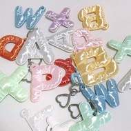 Puffer Letter Keychain Cute Initial Bag Charm