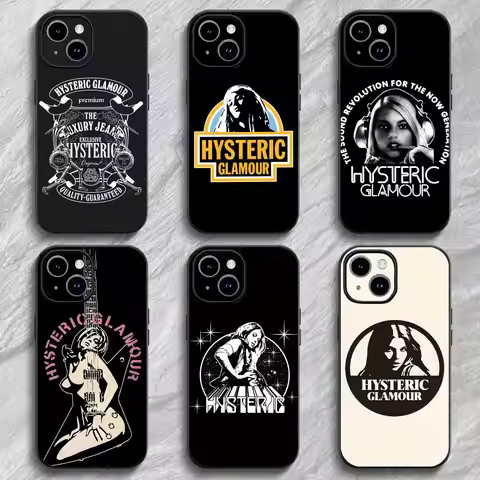 H-Hysteric G-GlamourS Girl Phone Case for iPhone 12-17 Air Plus Pro Max Satin Glossy Colorful Great 