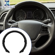 X AUTOHAUX PU Artificial Leather Steering Wheel Cover ABS Car Steering Wheel Protector Coffee Color 