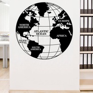 World Map Wall Sticker World Map Office Globe Cutting