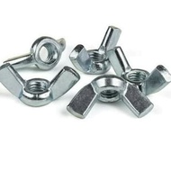 20 pcs MUR KUPING (baut 10) M6 WING NUT KUPU KUPU PUTIH MURAH / MUR KUPU (baut 10) M6 PUTIH MURAH Gr