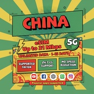 【Use within 5 days】China eSIM with VPN 3-15 Days Unlimited data Support Chatgpt Instant 24h email Tr