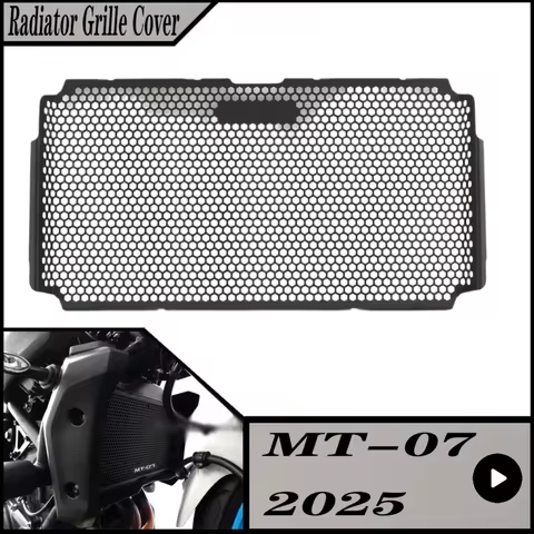 For Yamaha MT07 MT-07 MT 07 2025 Motorcycle Radiator Grille Cover Guard Protector CNC Aluminum Black