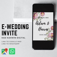 Kad kahwin digital E-Wedding Invitation Digital Wedding Card pdf