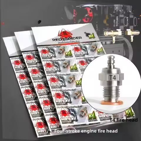 Glow Plug #T4 Standard Glow Plug Spark Medium For Four Stroke Toyan SAITO Nitro Engine RC Car Truck 