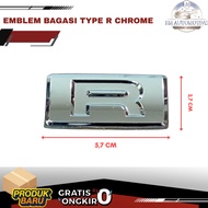 TYPE R CHROME Trunk Emblem Logo