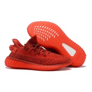 Adldas originals Yeezy boost 350 v2 Shock-Absorbing Wear-Resistant Anti-Slip Lightweight Men's Shoes tenis Women's Shoes Men's Sports Shoes Low-Top Running Shoes Unisex Red