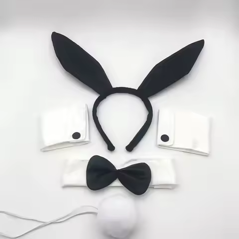 Black Bunny Ears Headband for Easter Rabbit Cosplay Halloween Costume Playboy Bunny Prop Headband Se